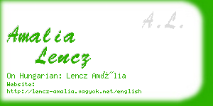 amalia lencz business card